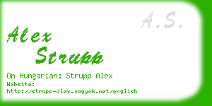 alex strupp business card
